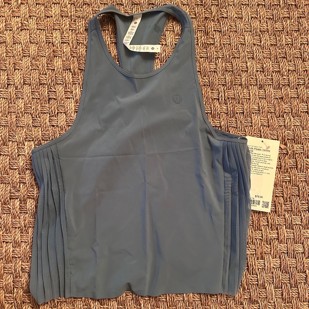 Lululemon Side Pleats Tennis Tank
